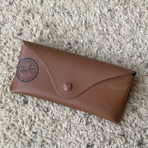 Ray-Ban Tan Leather Eyewear Case